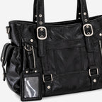DEASSENA-Shopper-mit-Schnallen-und-Seitentaschen