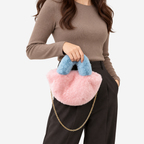 DEASSENA-Zweifarbige-Pluesch-Handtasche