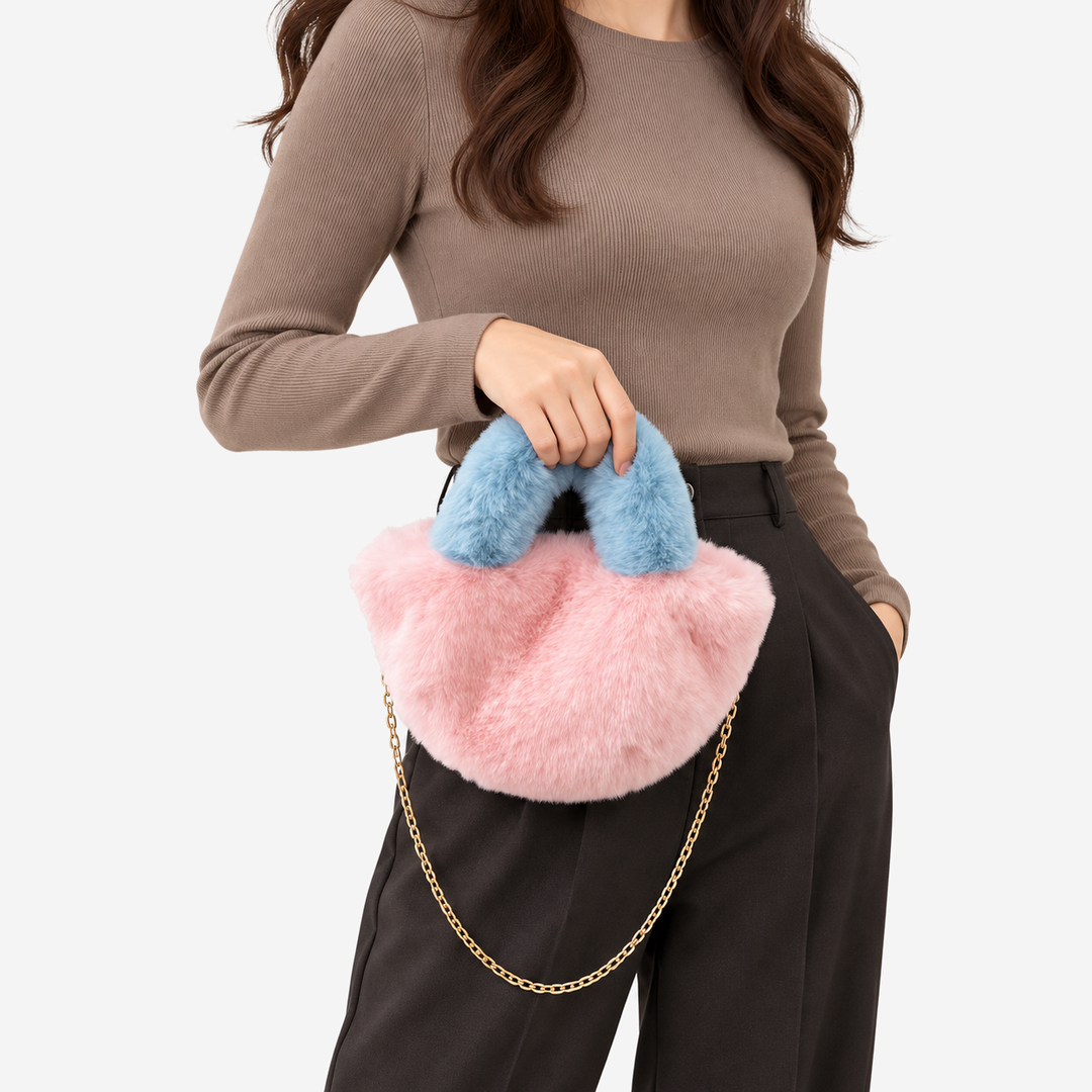 DEASSENA-Zweifarbige-Pluesch-Handtasche