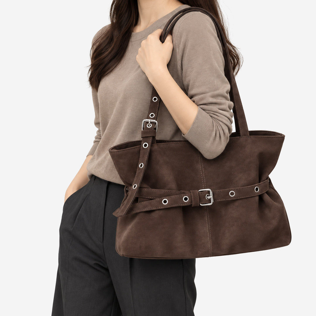 DEASSENA-Schultertasche-mit-Guerteldetail