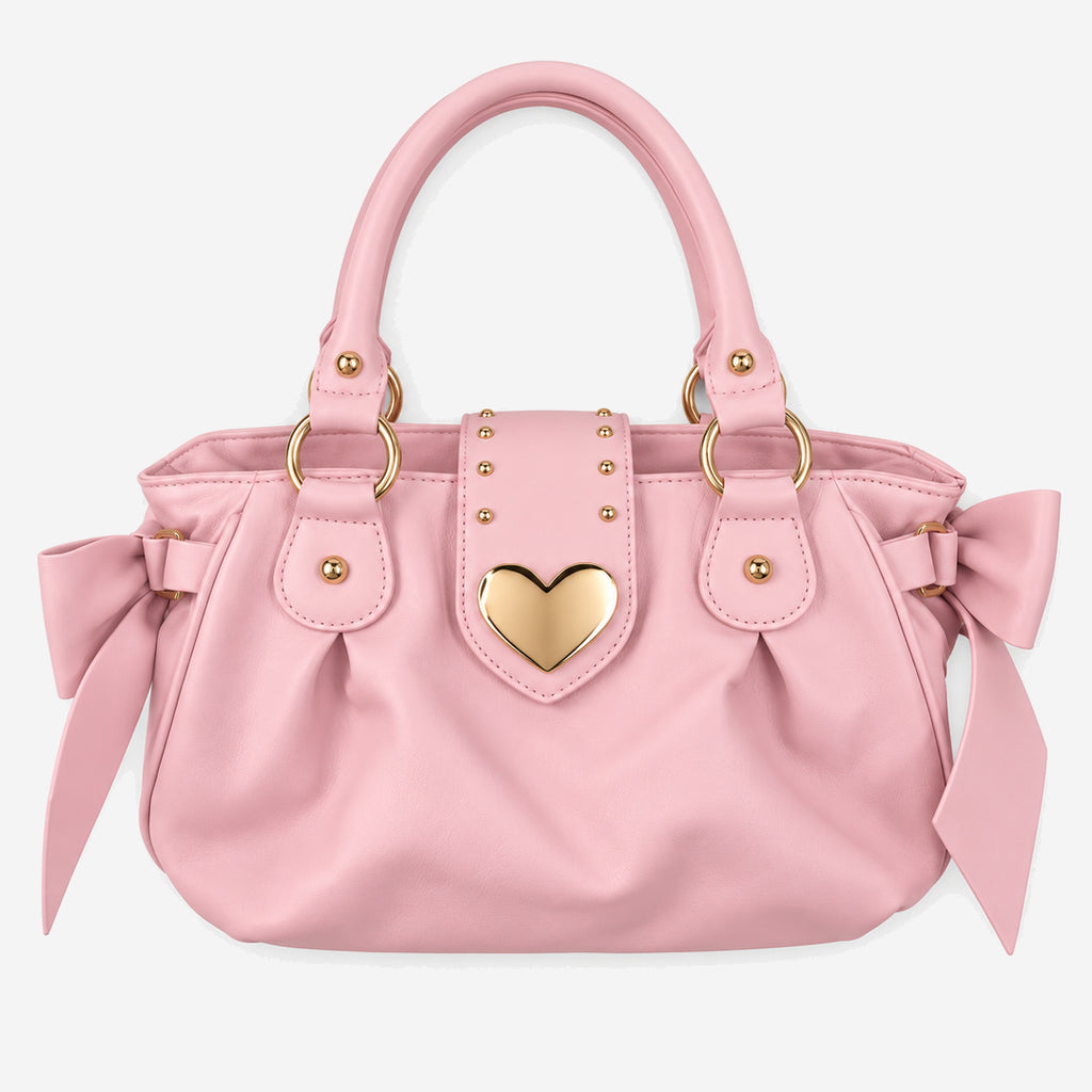 DEASSENA-Henkeltasche-mit-Schleifen-und-Herzdetail